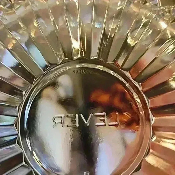 Cut Glass LEVER Design 20th Vintage Art Nouveau Deco France - Picture 7 of 10